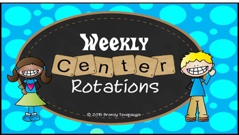 Preview of Weekly Center Rotations PowerPoint