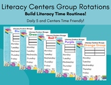Weekly Centers Rotation Groups| Literacy Centers, Jigsaw &