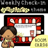 Check-In Journaling: BOOM CARDS (Popcorn Theme)