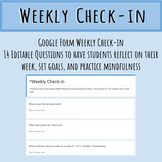 Weekly Check-in Google Form
