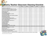 Weekly Classroom Cleaning Checklist