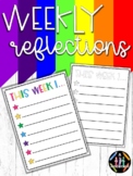 Weekly Classtoom Reflections - Journal Paper - Printable 