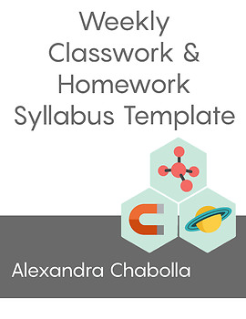 Preview of Weekly Classwork & Homework Syllabus Template