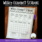 Weekly Cleaning Schedule Templates (EDITABLE)