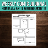 Weekly Comic Journal Activity - Mental Health Writing and 