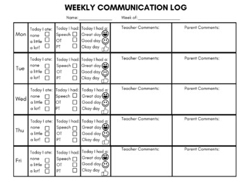Preview of Weekly Communication Log | Special Education - Prek- Kindergarten
