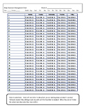 Weekly Conduct Chart/Behavior Management Form