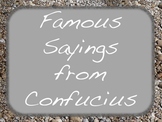 Weekly Confucius Quotes Sayings Social Studies Language Ar