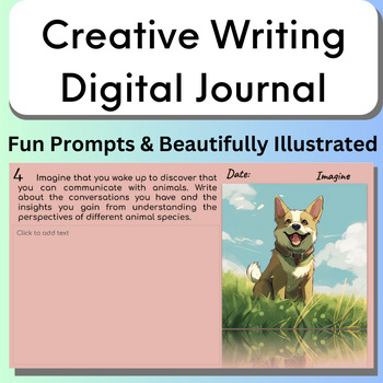 Preview of Weekly Creative Writing Prompts - Digital Writing Journal