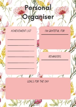 Preview of Weekly/Daily Planner and Organiser