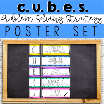 Preview of CUBES Bulletin Board Set (Math Problem Solving Strategy)