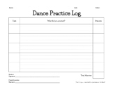 Weekly Dance Practice Log