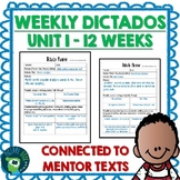 Spanish Weekly Dictado Lesson Plans Unit 1