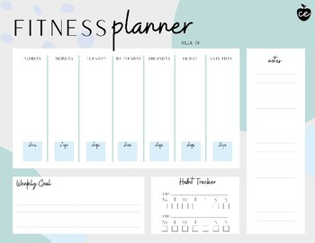 Weekly Fitness and Meal Planner by Miss CE | TPT