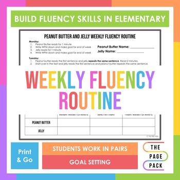 Preview of Weekly Fluency Routine - Peanut Butter & Jelly