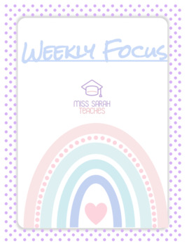 Preview of Weekly Focus Board