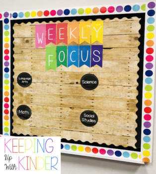 Preview of Weekly Focus Bulletin Board - Letters and Subjects
