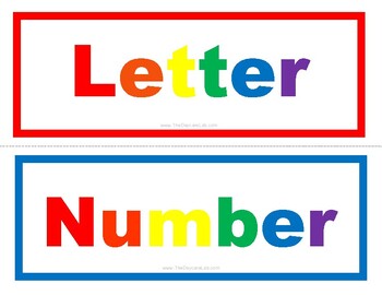 Preview of Weekly Focus Labels for Preschool Circle Time Letters Rainbow Colors