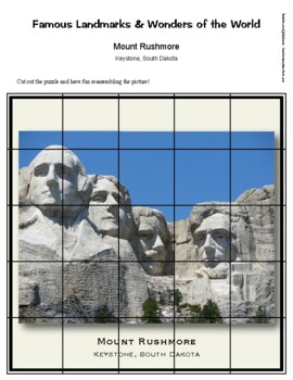 Mount Rushmore Puzzle A Round 140 piece Round Jigsaw Puzzle 