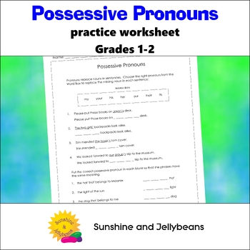 pronoun worksheets first grade teaching resources tpt