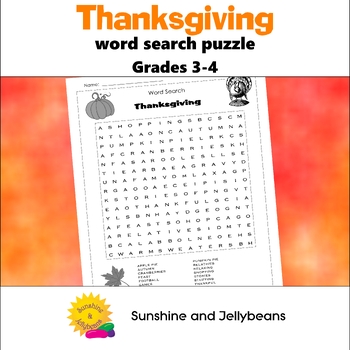 weekly freebie 32 word search activity thanksgiving grades 3 4 fun