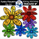 Funky Flowers Clip Art (Free!)