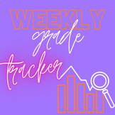 Weekly GRADE TRACKER for Students to Progress Monitor :) 
