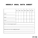 Weekly Goal Data Sheet