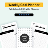 Weekly Goal Planner - Printable & Editable Planner | PPTX, PDF