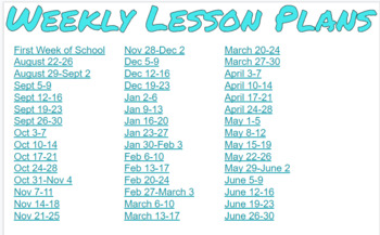 Preview of Weekly Google Slides Lesson Plans