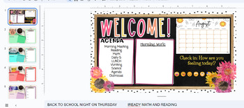 Preview of Weekly Google Slides for August
