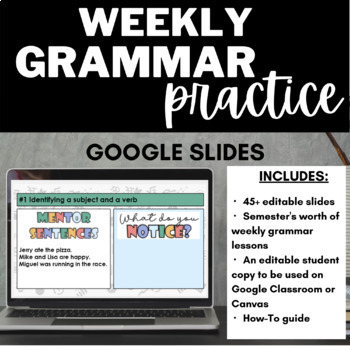 Preview of Weekly Grammar Practice - Grammar Bundle - Writing Practice