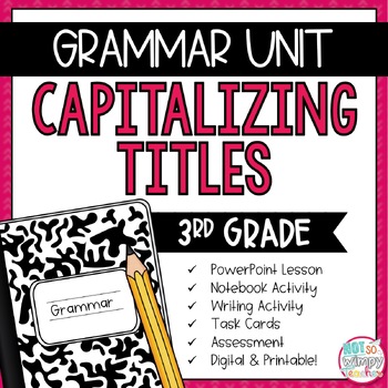 Preview of Grammar Third Grade Activities: Capitalizing Book Titles