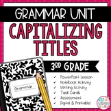 Grammar Third Grade Activities: Capitalizing Book Titles