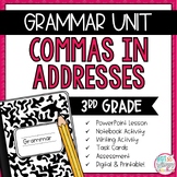 Grammar Third Grade Activities: Commas in Addresses