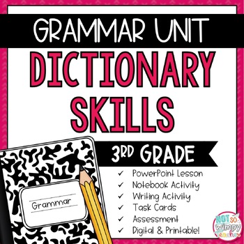 Preview of Grammar Third Grade Activities: Dictionary Guide Words