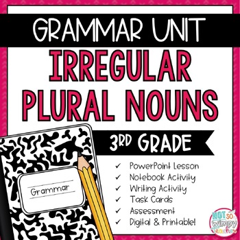 Preview of Grammar Third Grade Activities: Irregular Plural Nouns