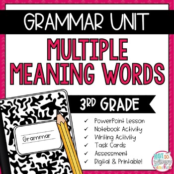 Preview of Grammar Third Grade Activities: Multiple Meaning Words