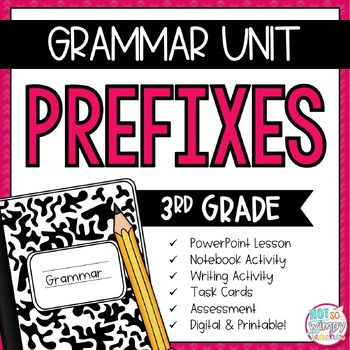 Preview of Grammar Third Grade Activities: Prefixes