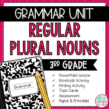 Preview of Grammar Third Grade Activities: Regular Plural Nouns