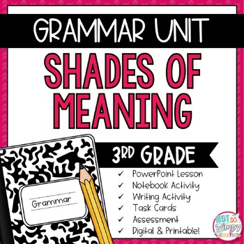 Preview of Grammar Third Grade Activities: Shades of Meaning