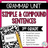 Grammar Third Grade Activities: Simple & Compound Sentences