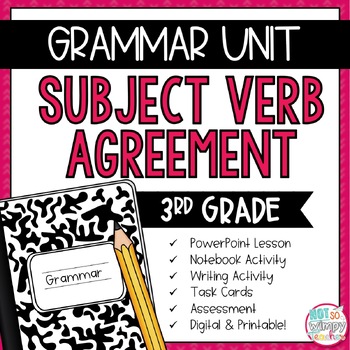 Preview of Grammar Third Grade Activities: Subject and Verb Agreement