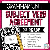 Grammar Third Grade Activities: Subject and Verb Agreement