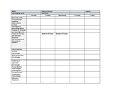 Weekly Guided Reading Lesson Plan Template