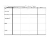 Weekly Guided Reading Lesson Plan Template- Editable