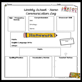homework communication log