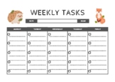 Weekly Homeschool Lesson Planner Template