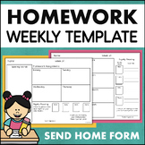 Weekly Homework Assignments Template Spelling Words List R