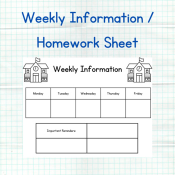 homework information